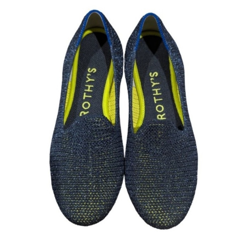 Rothy's Flats Women's Size 5 Metallic Knit Washable Comfortable Work Shoes